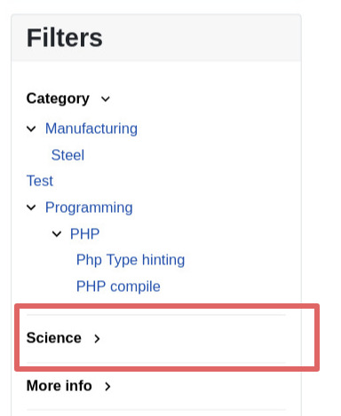 JFilters Filter collapsed